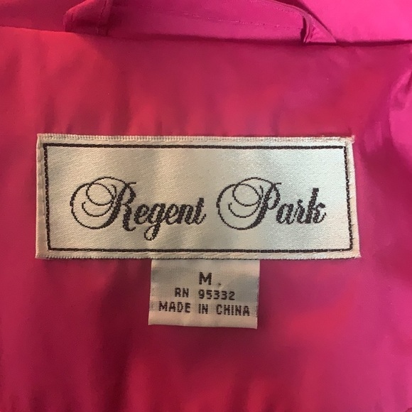 REGENT Park Hot Pink Women’s Spring/Fall Trench Coat/Rain Jacket Size M - Picture 12 of 15